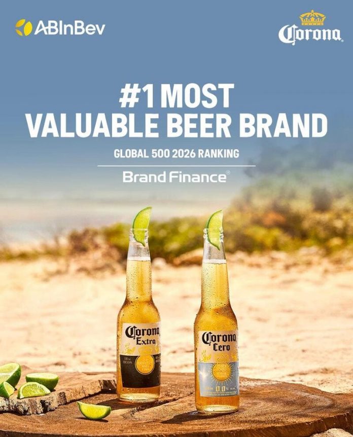 Ranking Global 500 reconoce a Corona de Cervecería AB InBev como la marca de cerveza más valiosa del mundo